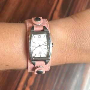 Fossil Watch w/ 3 Leather Bands